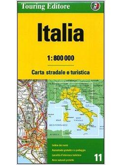ITALIA 1:800.000 CARTA STRADALE E TURISTICA