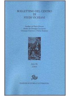 BOLLETTINO DEL CENTRO DI STUDI VICHIANI (2010). VOL. 40