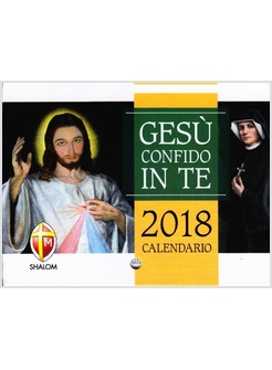 CALENDARIO GESU' CONFIDO IN TE 2018