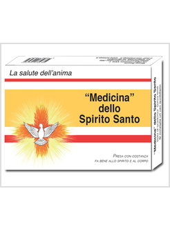 MEDICINA DELLO SPIRITO SANTO (4 PIEGHEVOLI, IMMAGINETTA E ROSARIO)