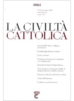 LA CIVILTA' CATTOLICA 4061  7/21 SET. 2019