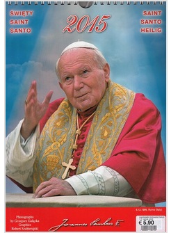 CALENDARIO SANTO GIOVANNI PAOLO II 6 LINGUE 2015