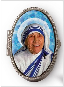PORTAPILLOLE SANTA  MADRE TERESA DI CALCUTTA CM 5 X 3,5