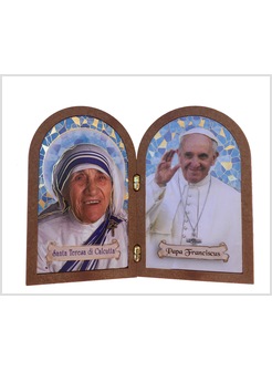 DITTICO SANTA MADRE TERESA DI CALCUTTA E PAPA FRANCESCO