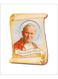 QUADRETTO PERGAMENA CM 5 X 6,5 SANTO GIOVANNI PAOLO II