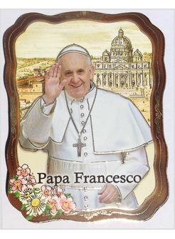 CALAMITATO SAGOMATO PAPA FRANCESCO SALUTO