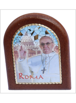 QUADRETTO STONDATO ALTEZZA CM 7 PAPA FRANCESCO