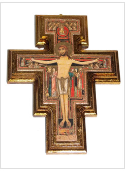 CROCE SAN DAMIANO SPESSA COLOR ORO CM 13