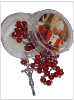 ROSARIO PETALO DI ROSA CON SCATOLA