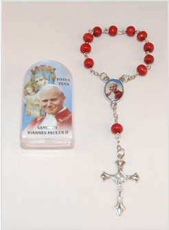 SCATOLA BOMBATA TRASPARENTE CON DECINA SANTO GIOVANNI PAOLO II