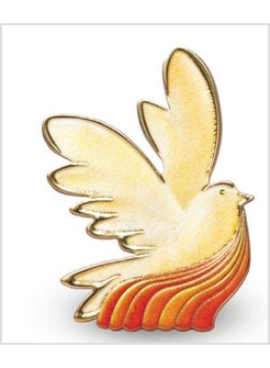 COLOMBA CRESIMA IN POLIMERO CM 6 X 12