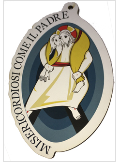 QUADRETTO LEGNO LOGO GIUBILEO DELLA MISERICORDIA CM 15 IN BLISTER