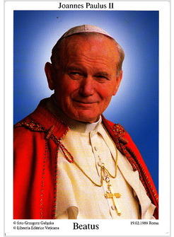 STAMPA FOTO UFFICIALE PAPA BEATO GIOVANNI PAOLO II CM 24 X 17 cm