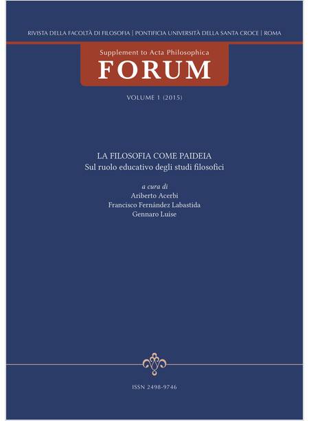 RIVISTA FORUM VOLUME 1 (2015)