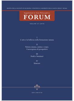 RIVISTA FORUM VOLUME 5/1 (2019)