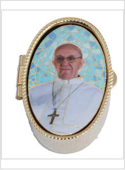 PORTAROSARIO CM 6 PAPA FRANCESCO