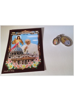 CONFEZIONE CARTONCINO GIUBILEO DOPPIA MEDAGLIA PAPA FRANCESCO - MISERICORDIA