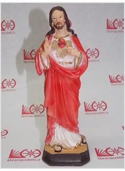 STATUA CM 20 DIPINTA SACRO CUORE DI GESU'