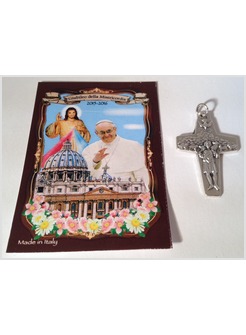 CONFEZIONE CARTONCINO GIUBILEO CON CROCE PAPA FRANCESCO