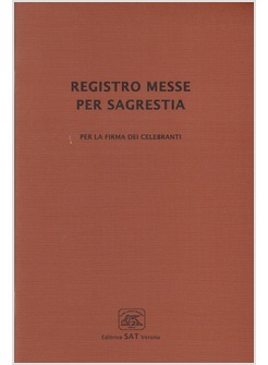 REGISTRO MESSE PER SAGRESTIA CM 16 X 24