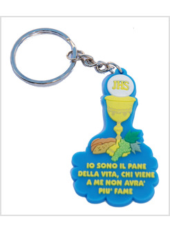 PORTACHIAVE IN GOMMA PRIMA COMUNIONE