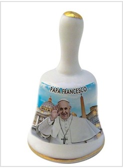 CAMPANELLO CERAMICA PAPA FRANCESCO ALTEZZA CM 6
