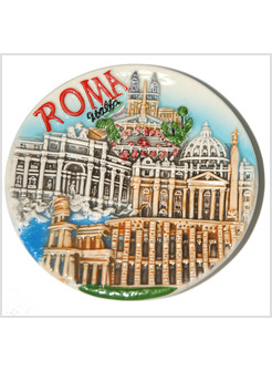 PIATTO CM 10  SERIE COLLAGE MONUMENTI ROMA