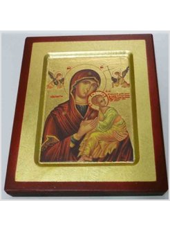 ICONA LEGNO MADONNA DEL PERPETUO SOCCORSO CM 11,5 X 14
