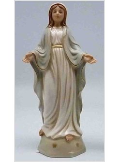 STATUA MADONNA MIRACOLOSA PORCELLANA CM 15