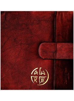 CUSTODIA IN PELLE CON BOTTONE TESTA DI MORO PER BIBBIA DI GERUSALEMME