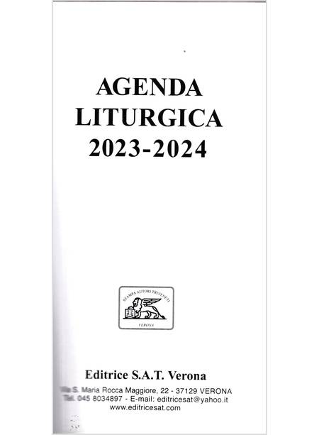 Agenda Liturgica Tascabile 2023-2024 - Autori Vari - Sat