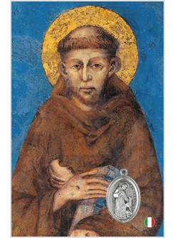 CARD CM 5,5 X 8,5 SAN FRANCESCO CON MEDAGLIETTA