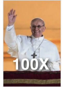 IMMAGINETTA PAPA FRANCESCO CM 7 X 10,5 PACCHETTO DA 100 PEZZI
