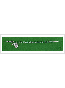BRACCIALE PERLE SCREZIATE VERDE PAPA FRANCESCO
