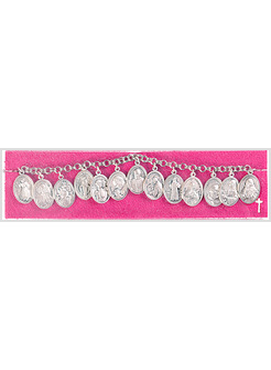 BRACCIALE CON MEDAGLIE BLISTER ROSA