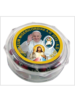 ROSARIO PETALO DI ROSA PAPA FRANCESCO CON GESU' MISERICORDIOSO