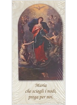 MARIA CHE SCIOGLIE I NODI...PREGHIERA CARTONCINO  8 X 15,50 (CONF. 25 PZ.)