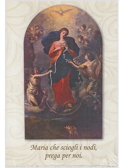 PREGHIERA A MARIA CHE SCIOGLIE I NODI  CARTONCINO cm. 11,50 X 16,50  25pz