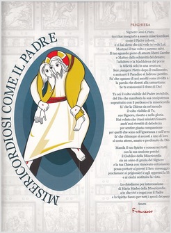 MISERICORDIOSI COME IL PADRE POSTER 23X33 LA PREGHIERA DEL PAPA PER IL GIUBILEO
