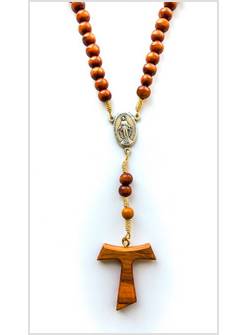 CORONA DEL ROSARIO FRANCESCANA CON TAU