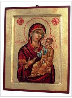 ICONA  MADONNA CON GESU' BAMBINO MAESTRO 23 X 30 CM