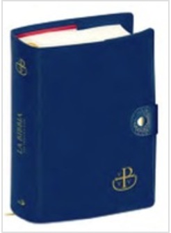 CUSTODIA BOTTONE BIBBIA BLU CM 16 X 23