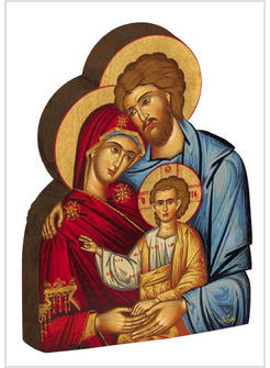 ICONA SANTA FAMIGLIA CON SOSTEGNO 9 X 13 CM
