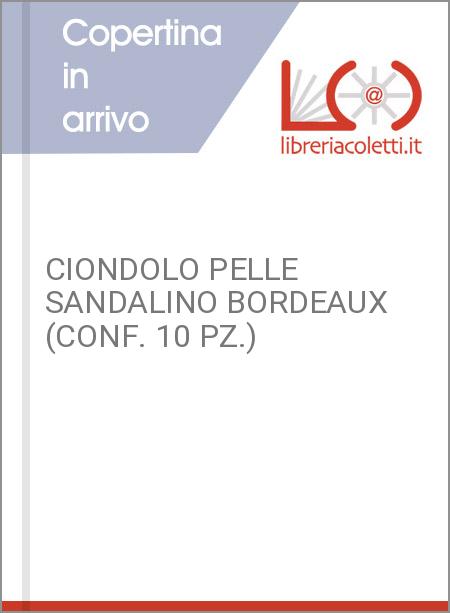 CIONDOLO PELLE SANDALINO BORDEAUX (CONF. 10 PZ.)