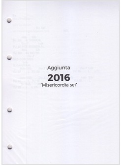 MISERICORDIA SEI. AGGIUNTA 2016 FORMATO PICCOLO