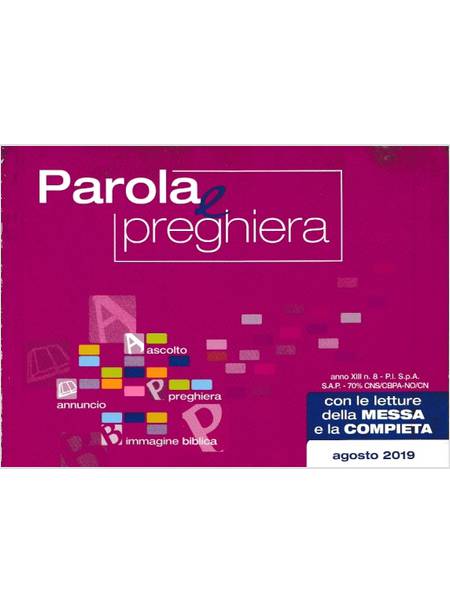 PAROLA E PREGHIERA AGOSTO 2019