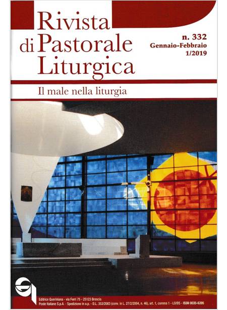 RIVISTA DI PASTORALE LITURGICA (2019). VOL. 1: IL MALE DELLA LITURGIA