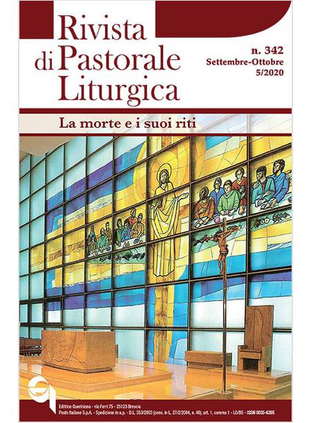 RIVISTA DI PASTORALE LITURGICA 5 - 2020 LA MORTE E I SUOI RITI