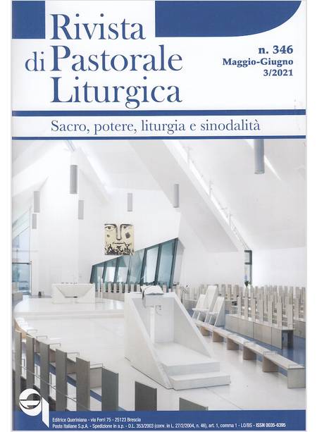 RIVISTA DI PASTORALE LITURGICA 346 MAGGIO-GIUGNO 3/2021