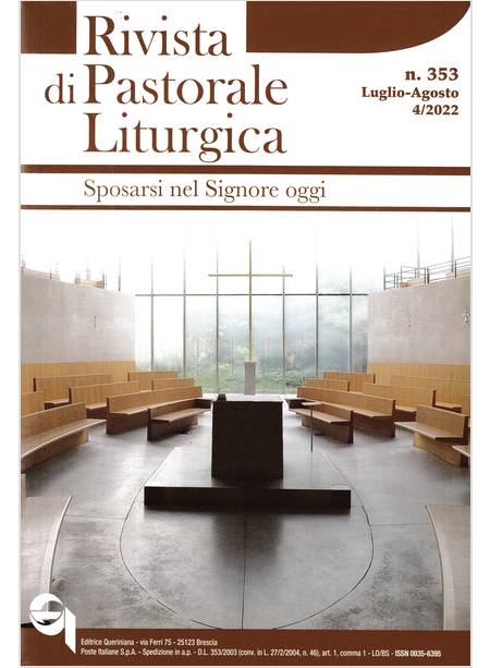 RIVISTA DI PASTORALE LITURGICA (2022). VOL. 4